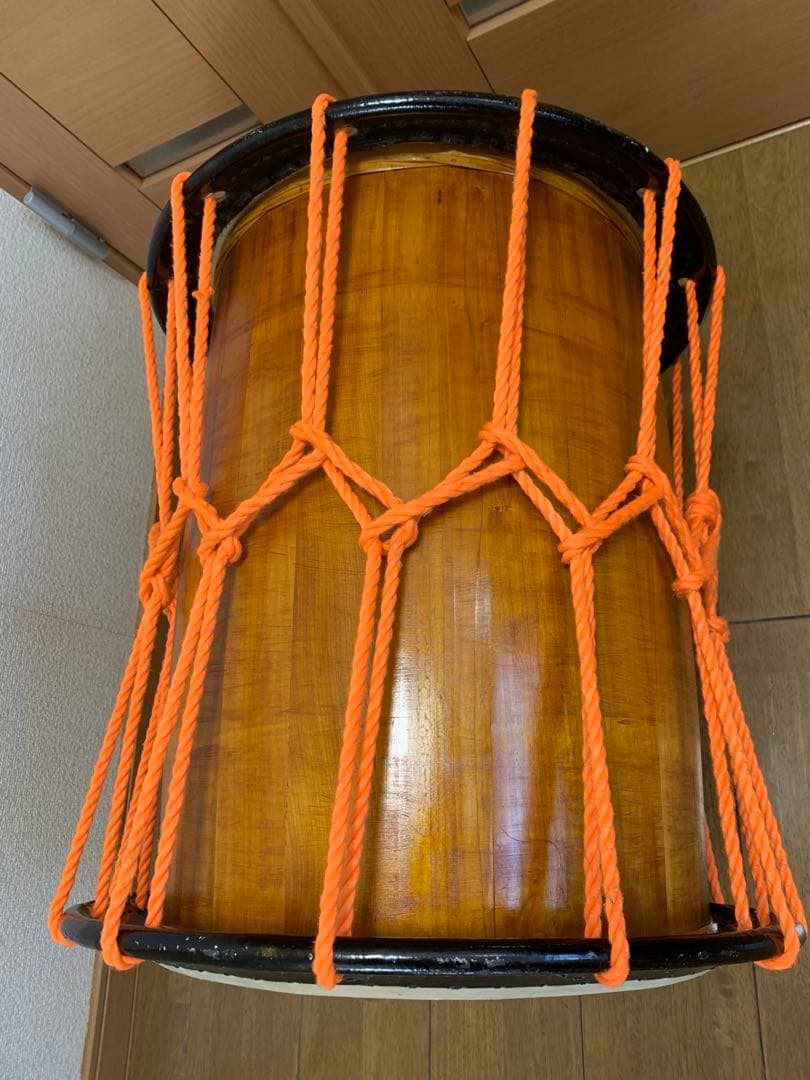 桶胴太鼓　和太鼓　W48cm 約5.6キロ　担ぎ桶太鼓　現状品