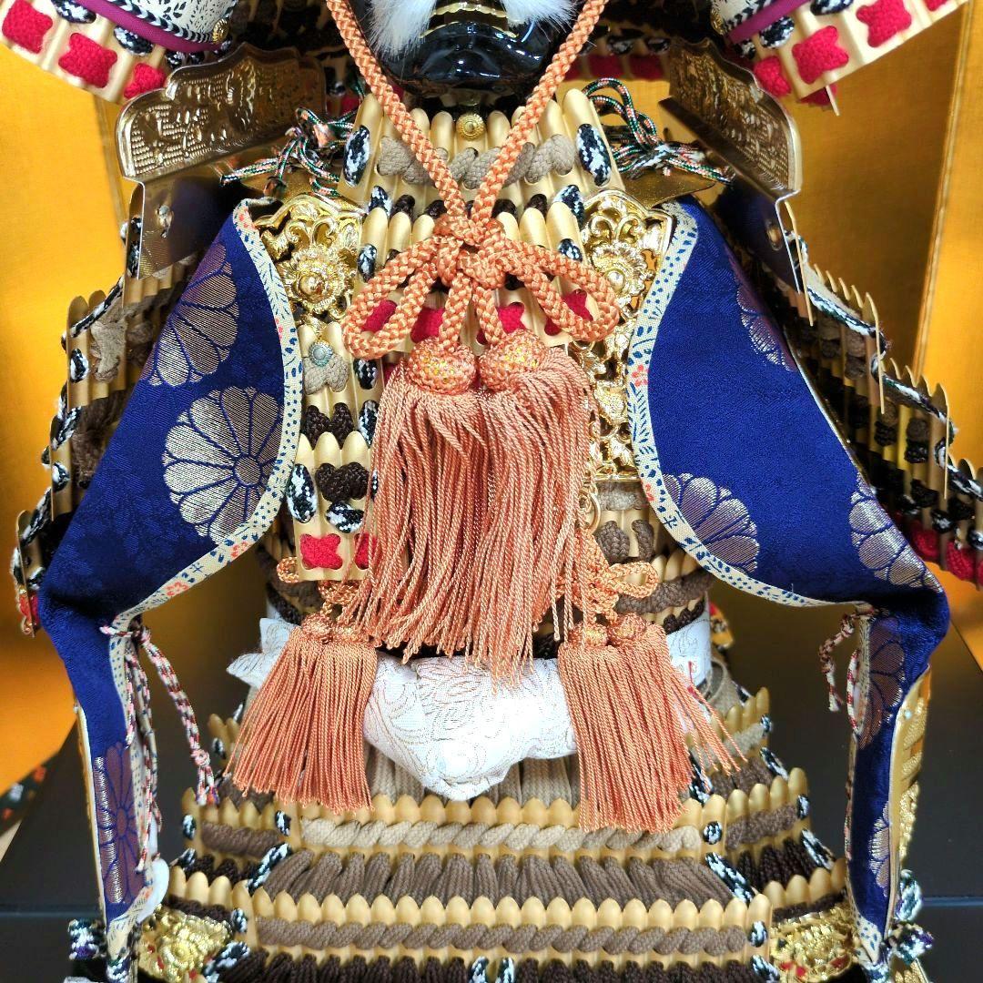 五月人形 鎧兜 高75cm 金屏風付き
