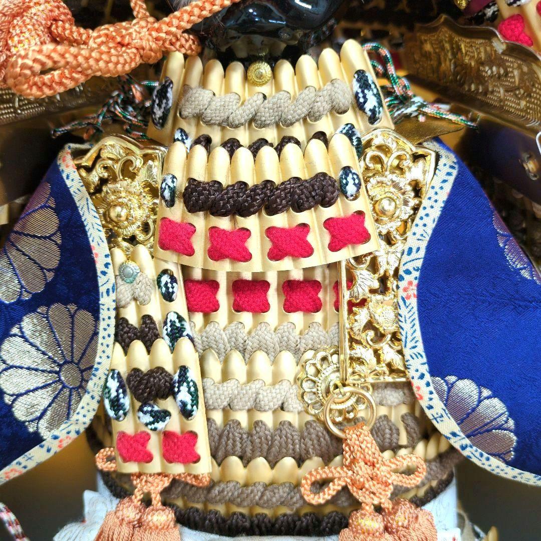 五月人形 鎧兜 高75cm 金屏風付き