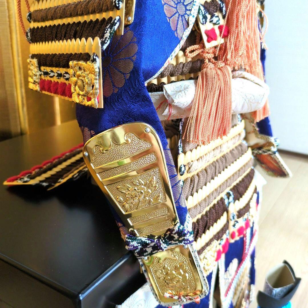 五月人形 鎧兜 高75cm 金屏風付き