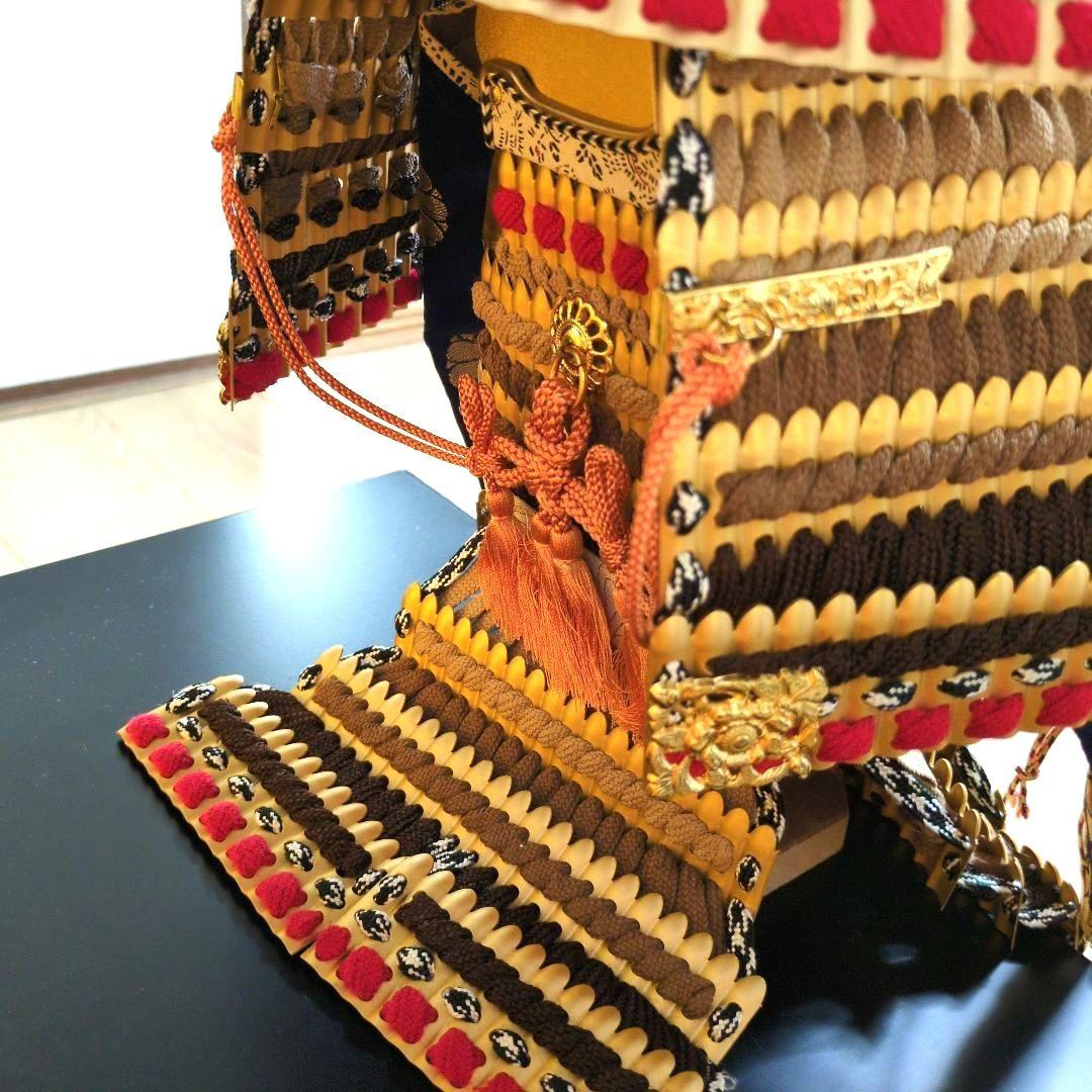 五月人形 鎧兜 高75cm 金屏風付き