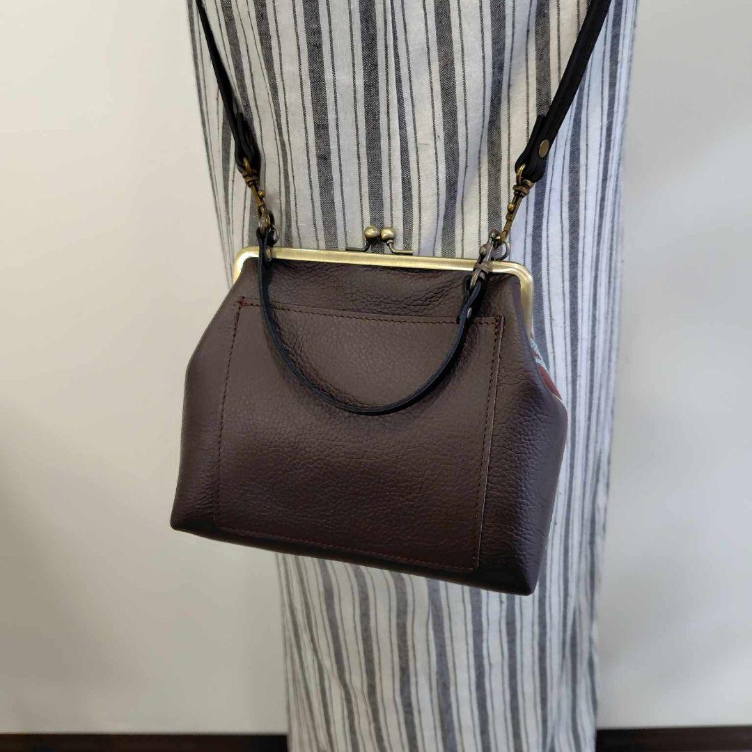 チ*マ様 ①ミナペルホネン/pomppiaポンピア　ブラウン/マルチがま口ポーチ