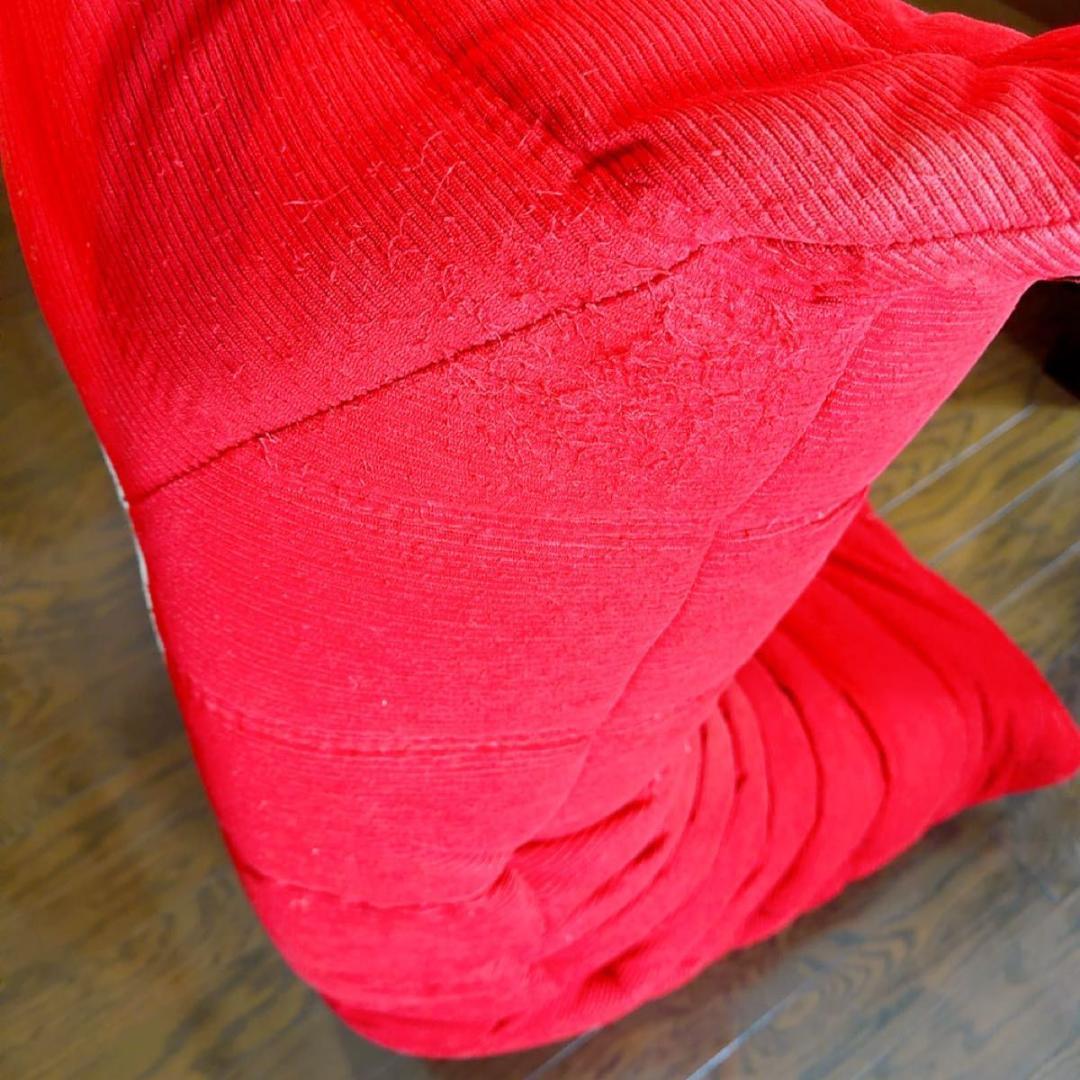 リーンロゼ　トーゴ　3P レッド　コーデュロイ　Hランク生地　高級家具　ソファ