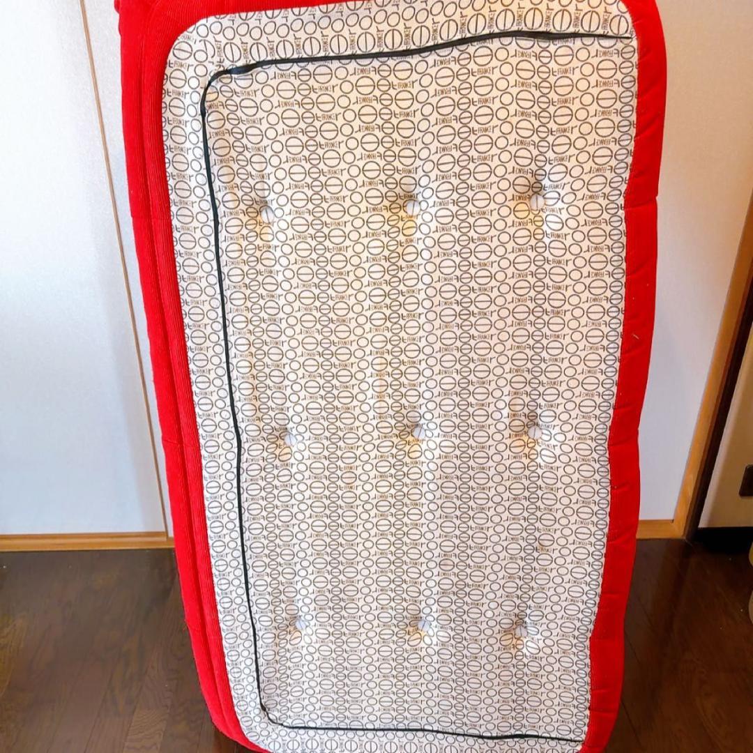 リーンロゼ　トーゴ　3P レッド　コーデュロイ　Hランク生地　高級家具　ソファ