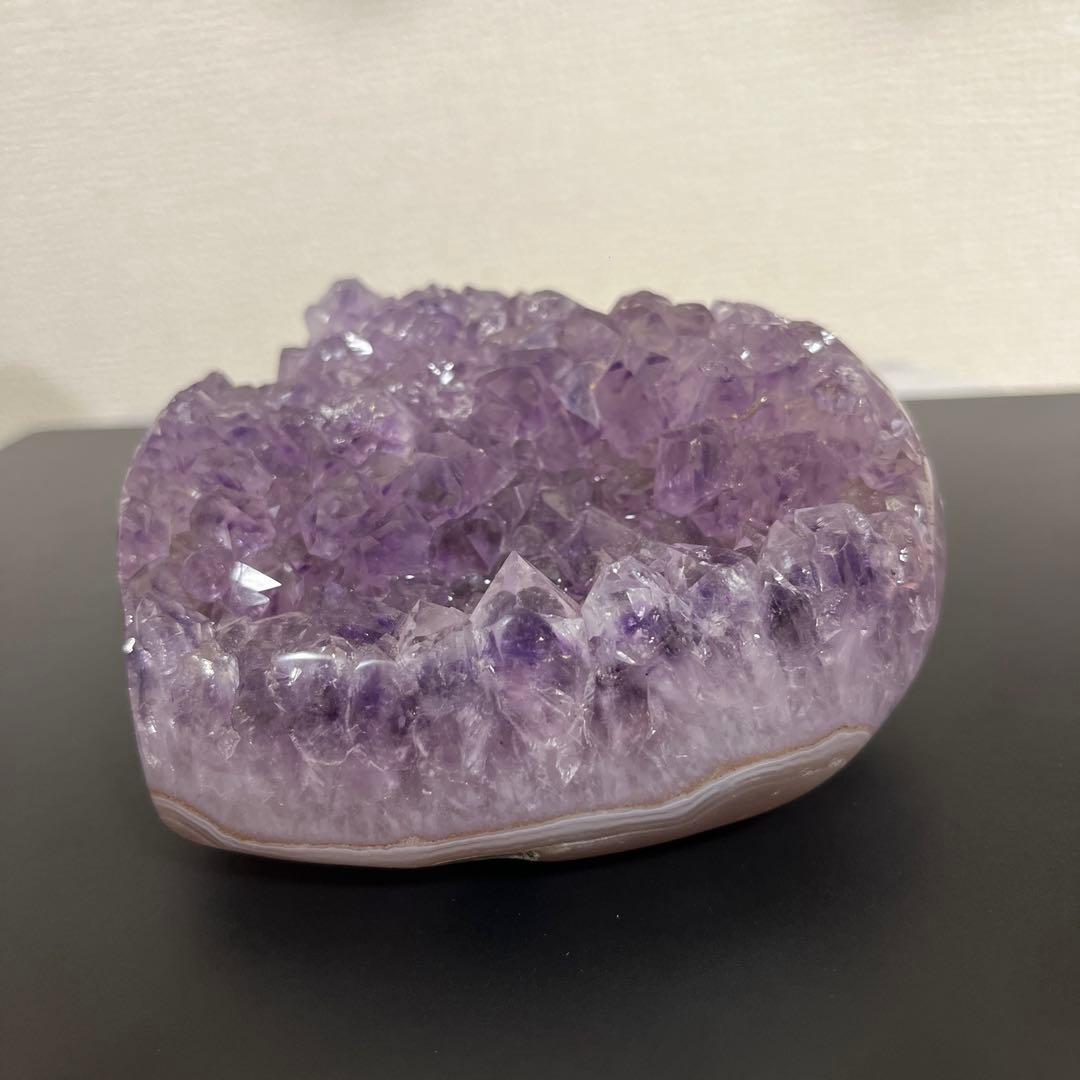 【天然石】レア★アメジスト　ハート　クラスター　母岩なし　ノーセメント