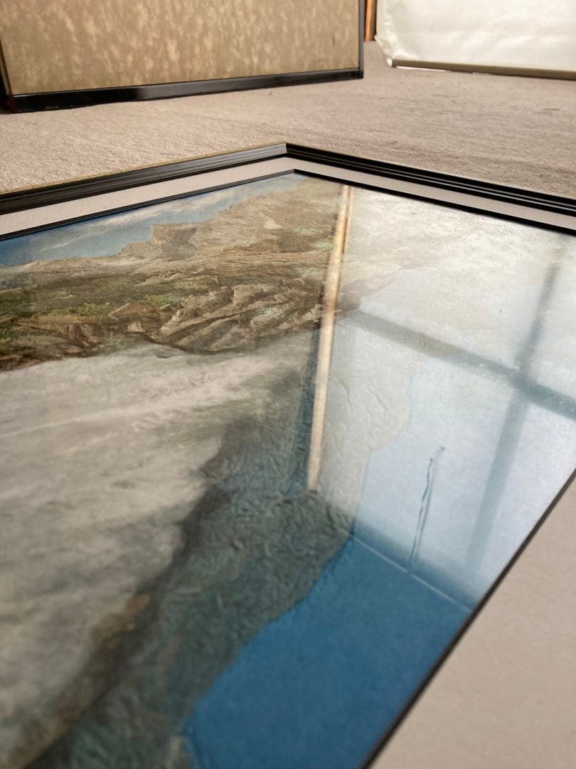 一点もの ナチュラルアート 自然素材コラージュ 額装（ガラス入り）50×60cm