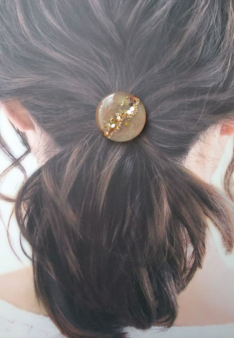 大人シンプル天の川 ラウンドレジンヘアゴム