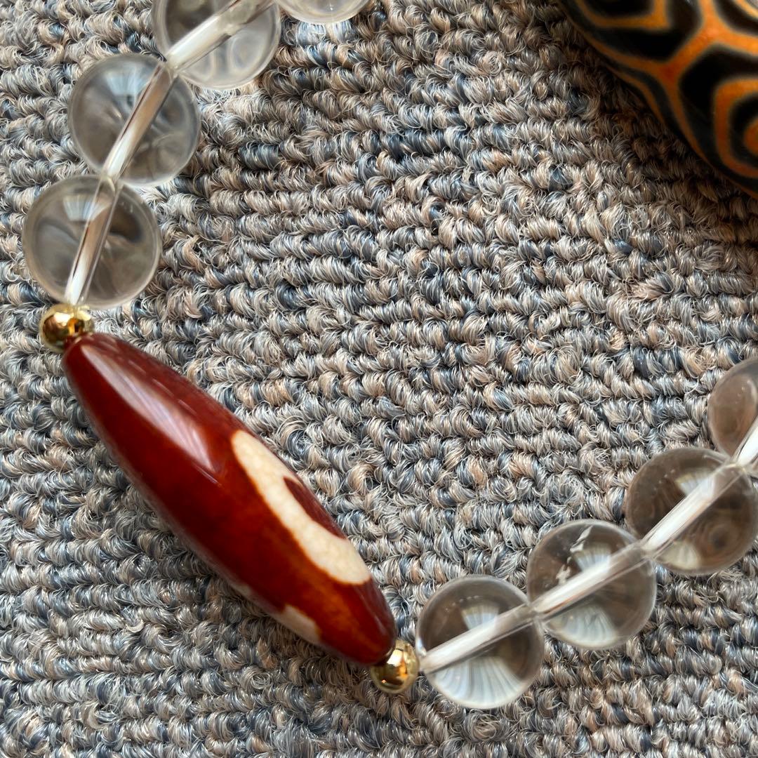 観音金銭釣天珠 龍眼天珠 ブレスレット 天然石 パワーストーン