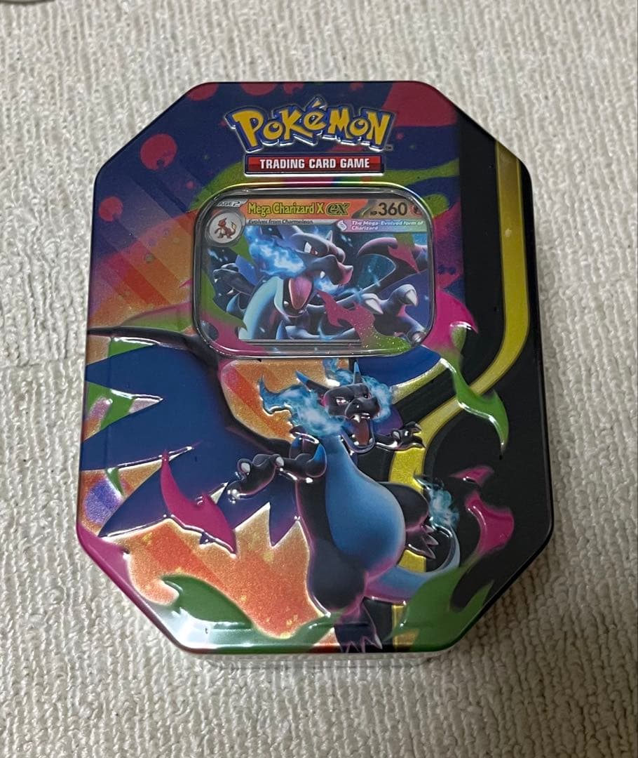【海外限定品‼️】メガリザードンex tin 缶　ポケモンカード