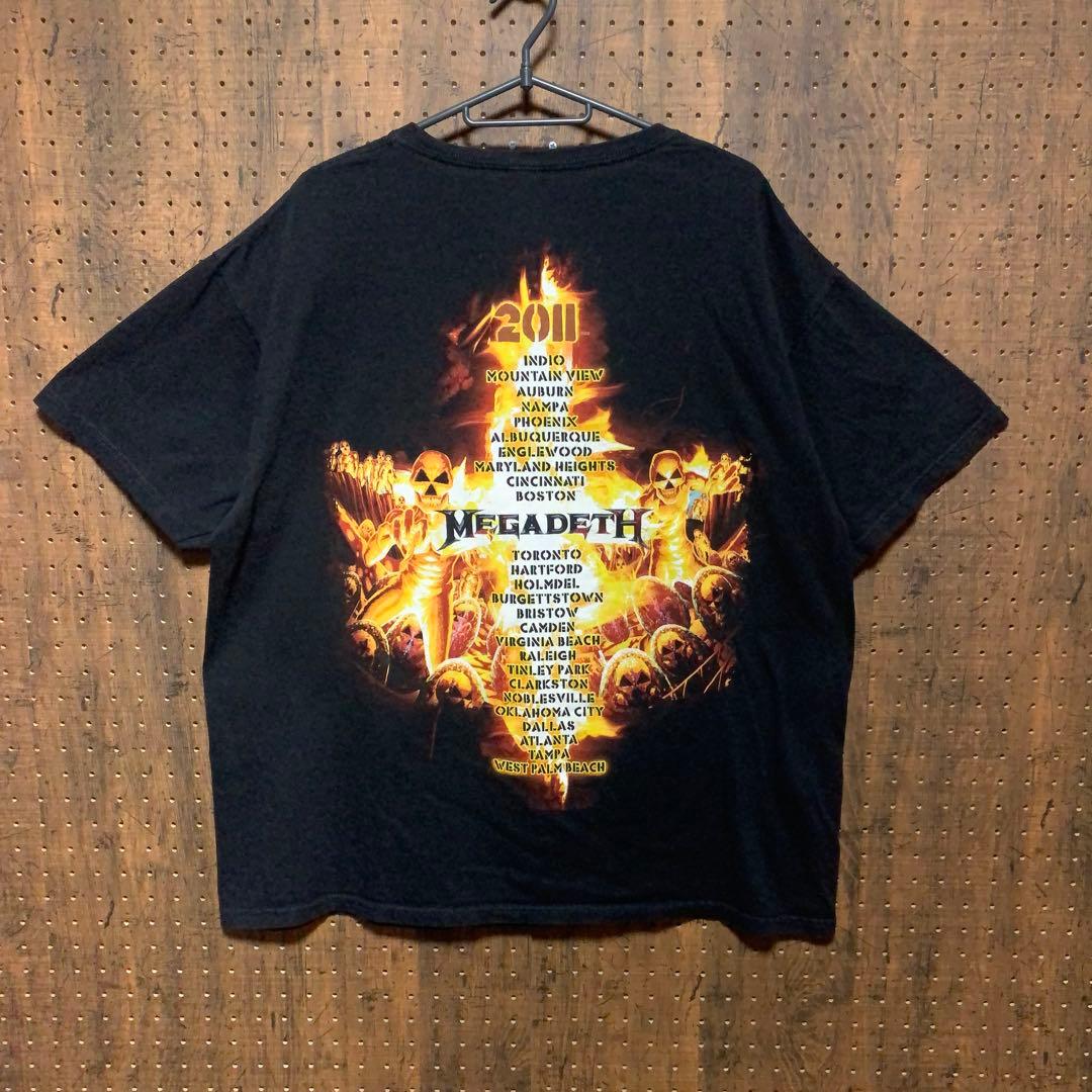 MEGADETH メガデス　2011 ツアープリントTシャツ　mbt180