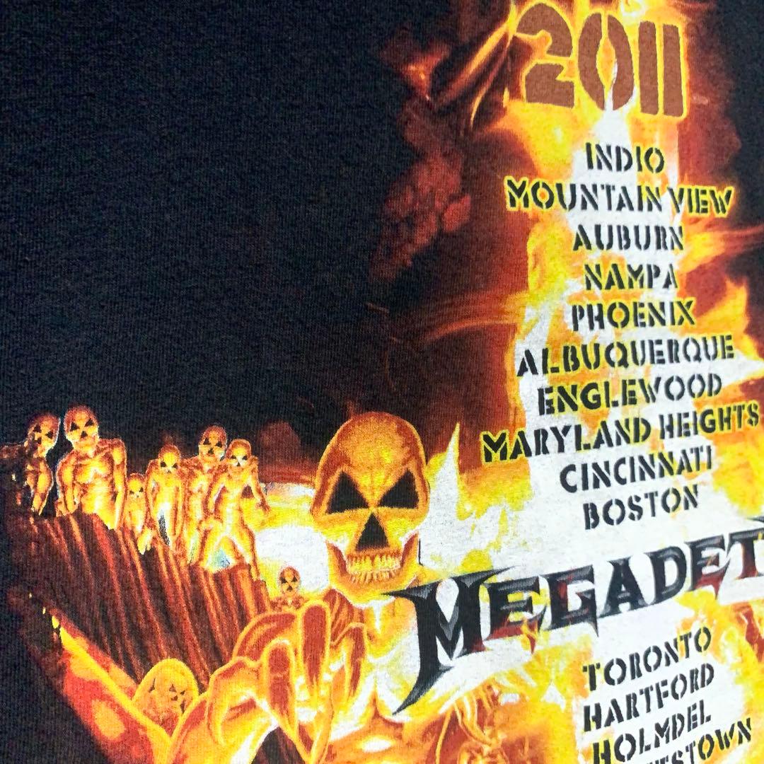 MEGADETH メガデス　2011 ツアープリントTシャツ　mbt180