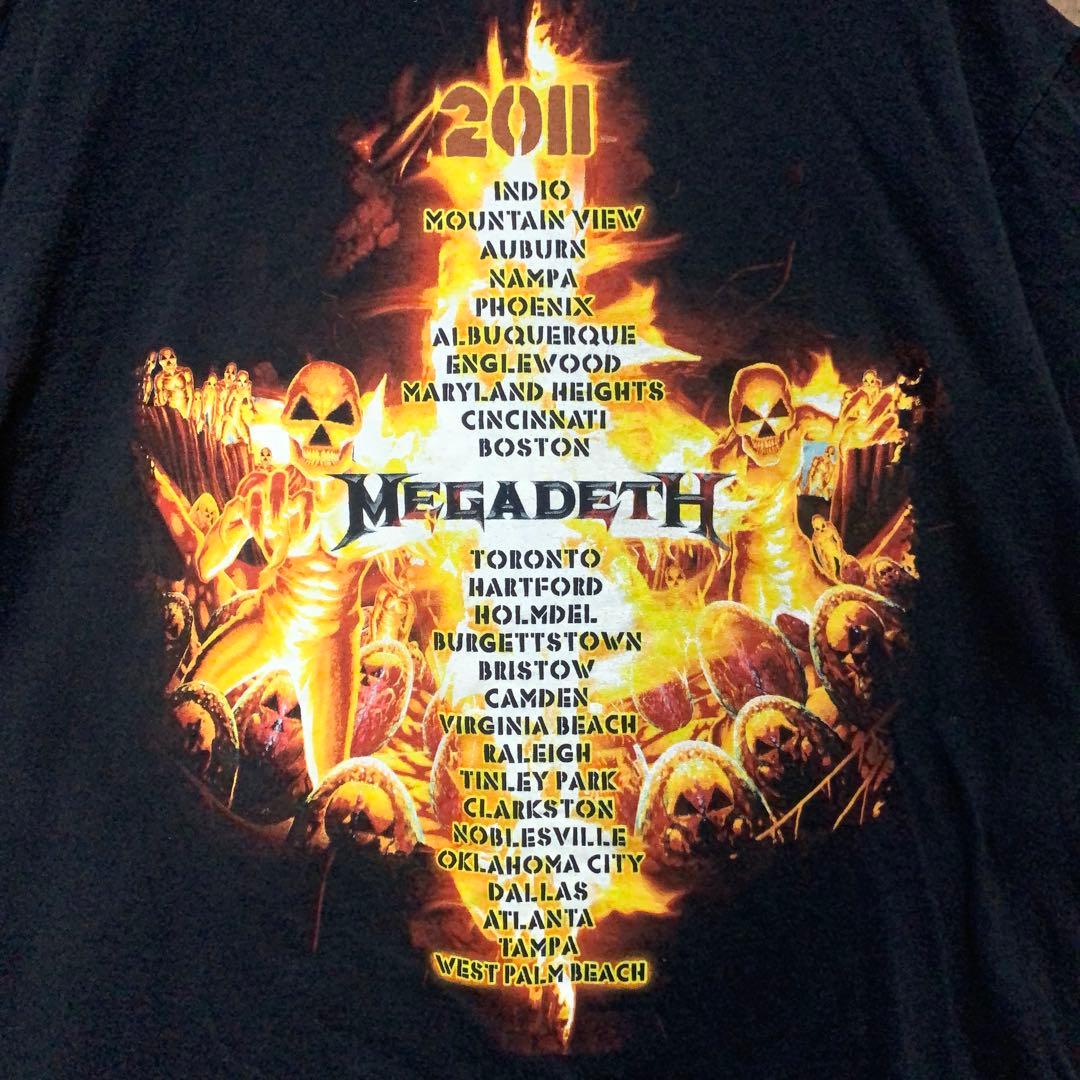 MEGADETH メガデス　2011 ツアープリントTシャツ　mbt180