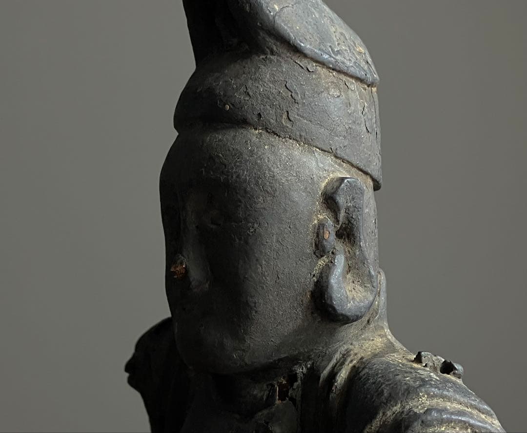 【黎明期の恵比寿像 室町後期〜江戸初期頃】骨董七福神仏像古美術彫刻民藝古道具芸術