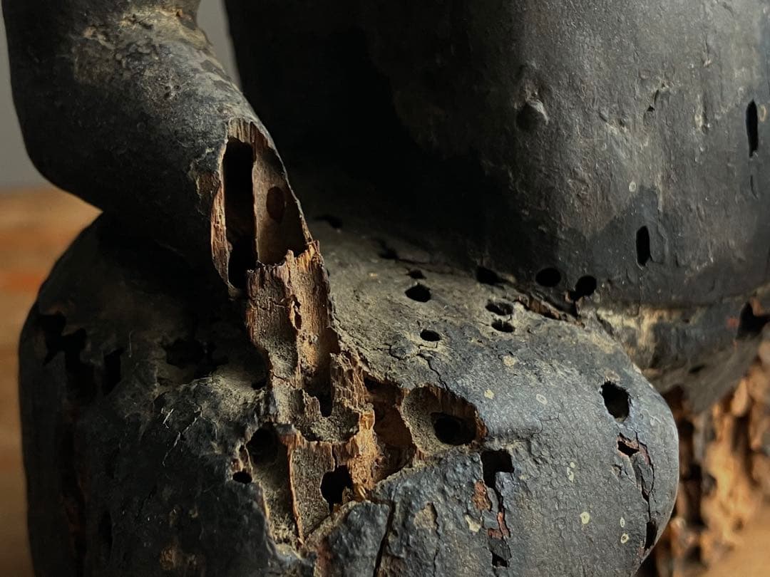 【黎明期の恵比寿像 室町後期〜江戸初期頃】骨董七福神仏像古美術彫刻民藝古道具芸術