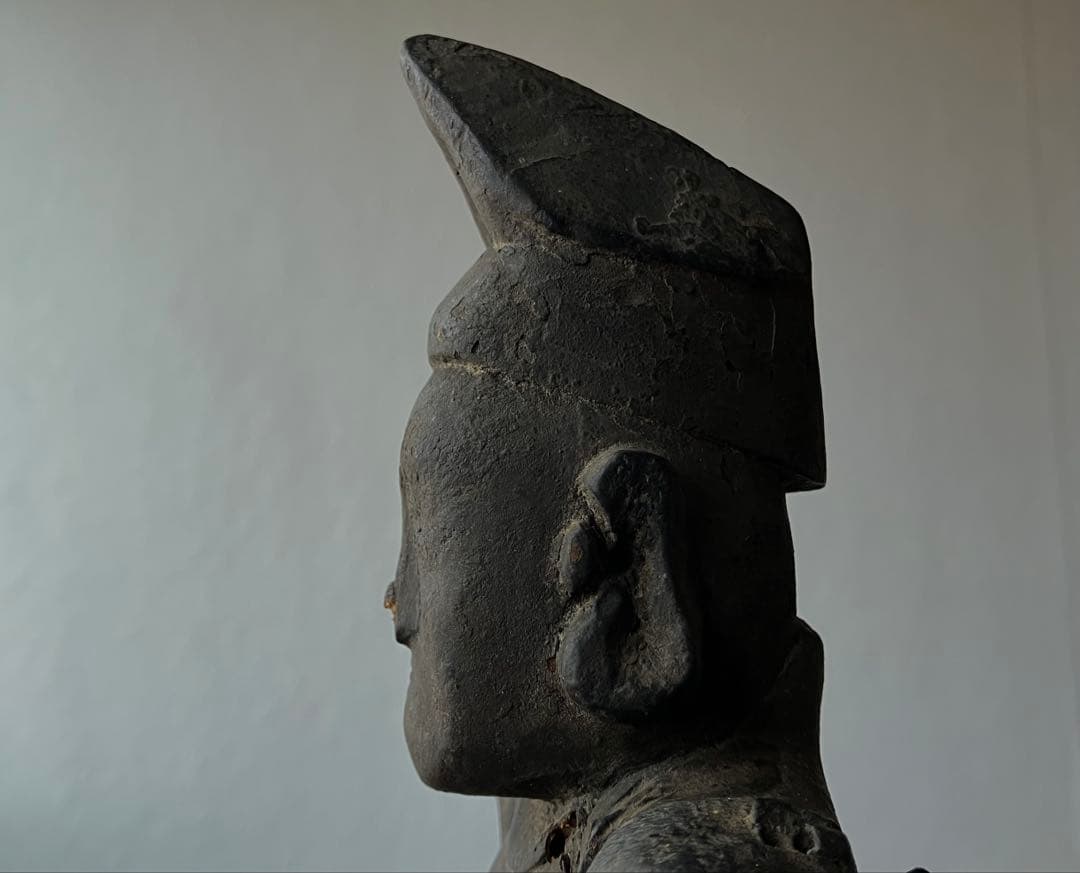 【黎明期の恵比寿像 室町後期〜江戸初期頃】骨董七福神仏像古美術彫刻民藝古道具芸術