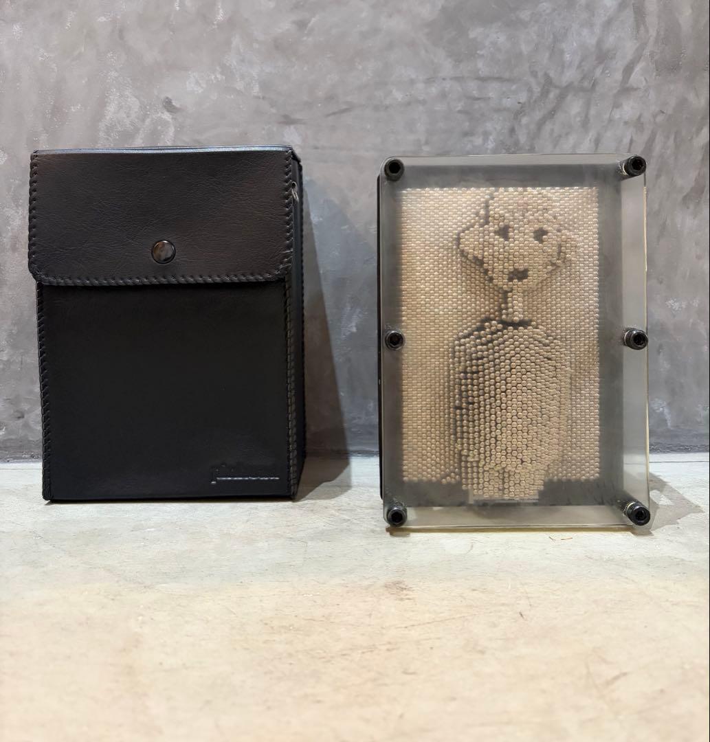 80s USA製　pin head アートレザーケース付き　オブジェ　プロダクト