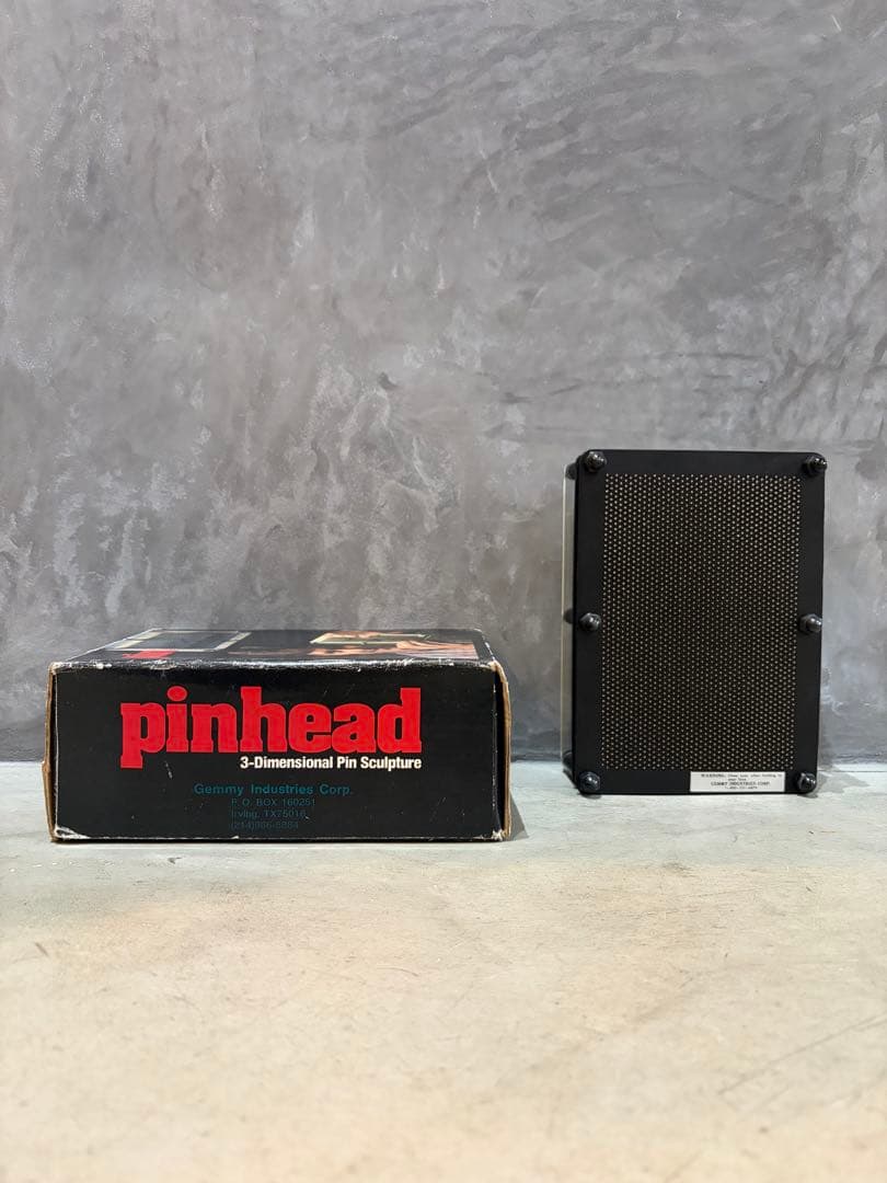 80s USA製　pin head アートレザーケース付き　オブジェ　プロダクト