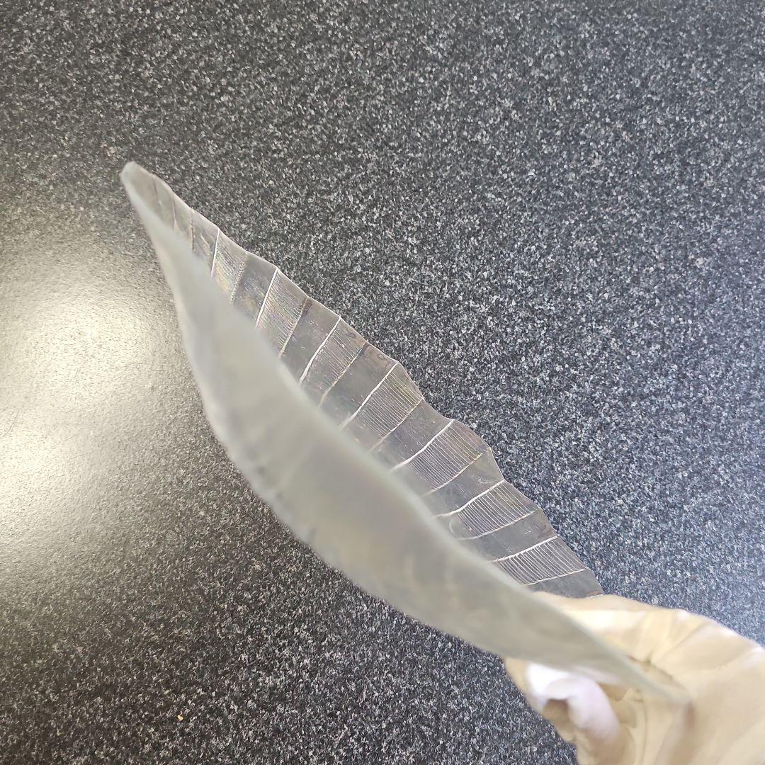 未使用品/平成レトロ/1980年物】おおぎ貝 大皿 カメイガラス シェル 日本製