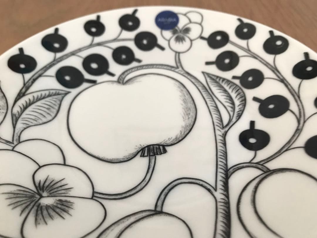 【未使用】ARABIA アラビア ブラックパラティッシ 　プレート2枚セット