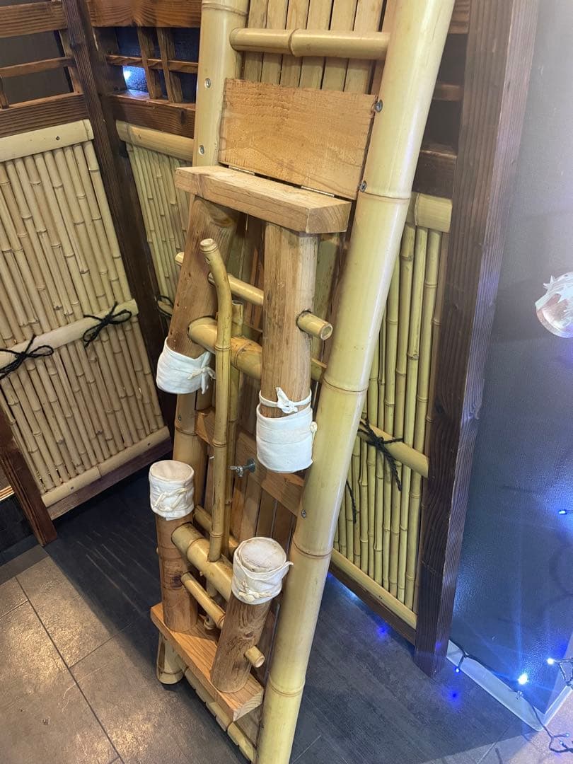 送料込み！目隠し竹垣フェンス　竹椅子　ベンチ　和風装飾