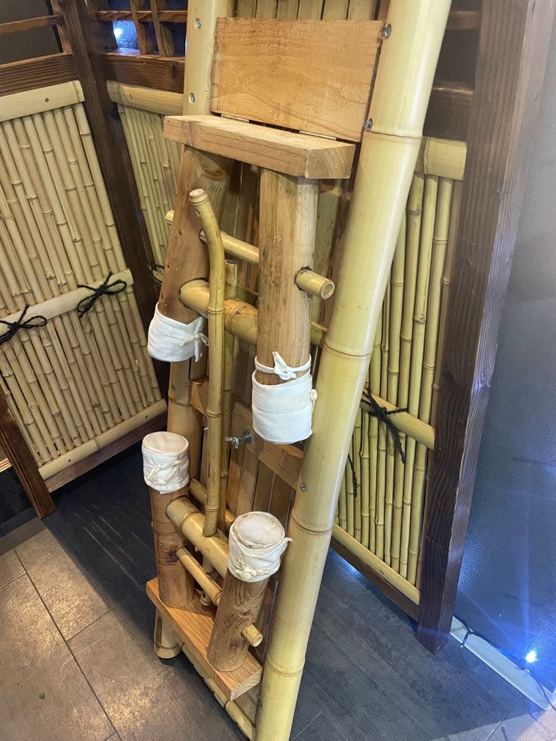 送料込み！目隠し竹垣フェンス　竹椅子　ベンチ　和風装飾