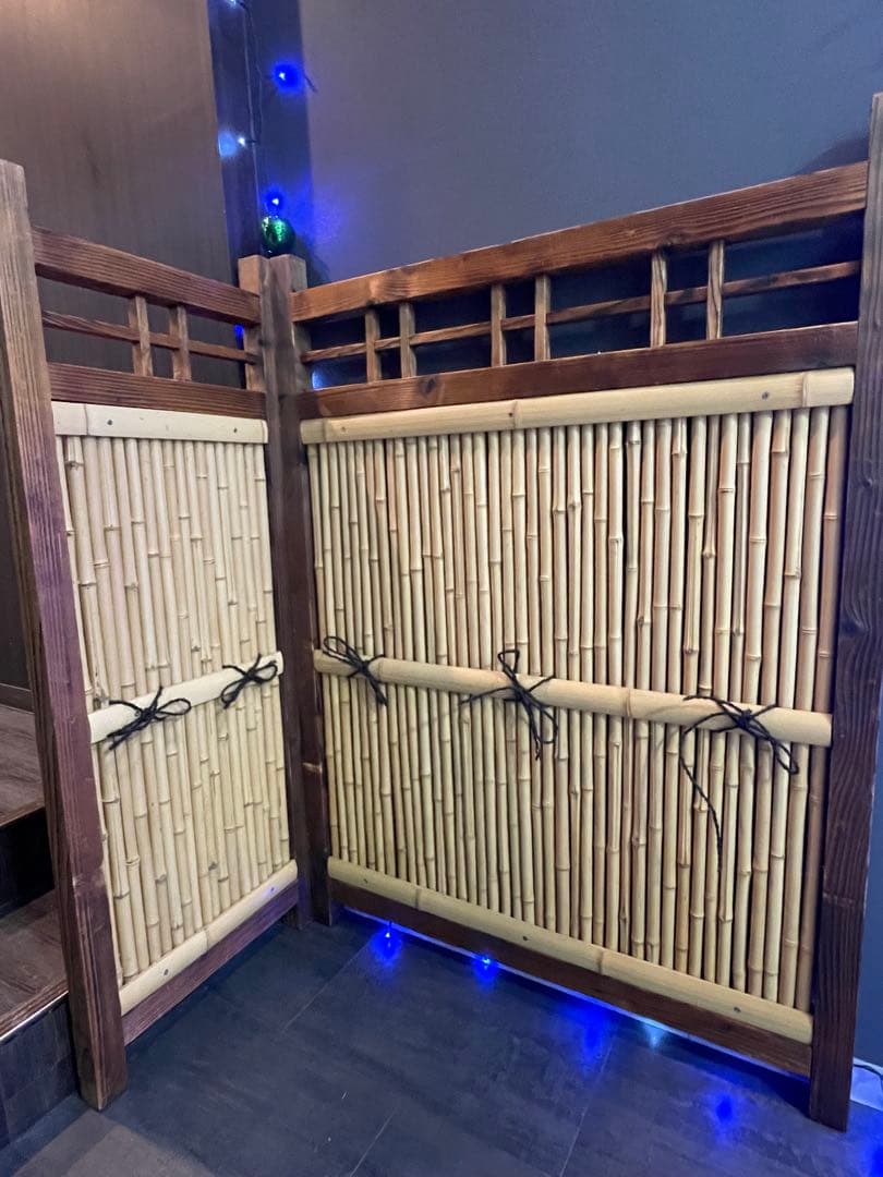 送料込み！目隠し竹垣フェンス　竹椅子　ベンチ　和風装飾