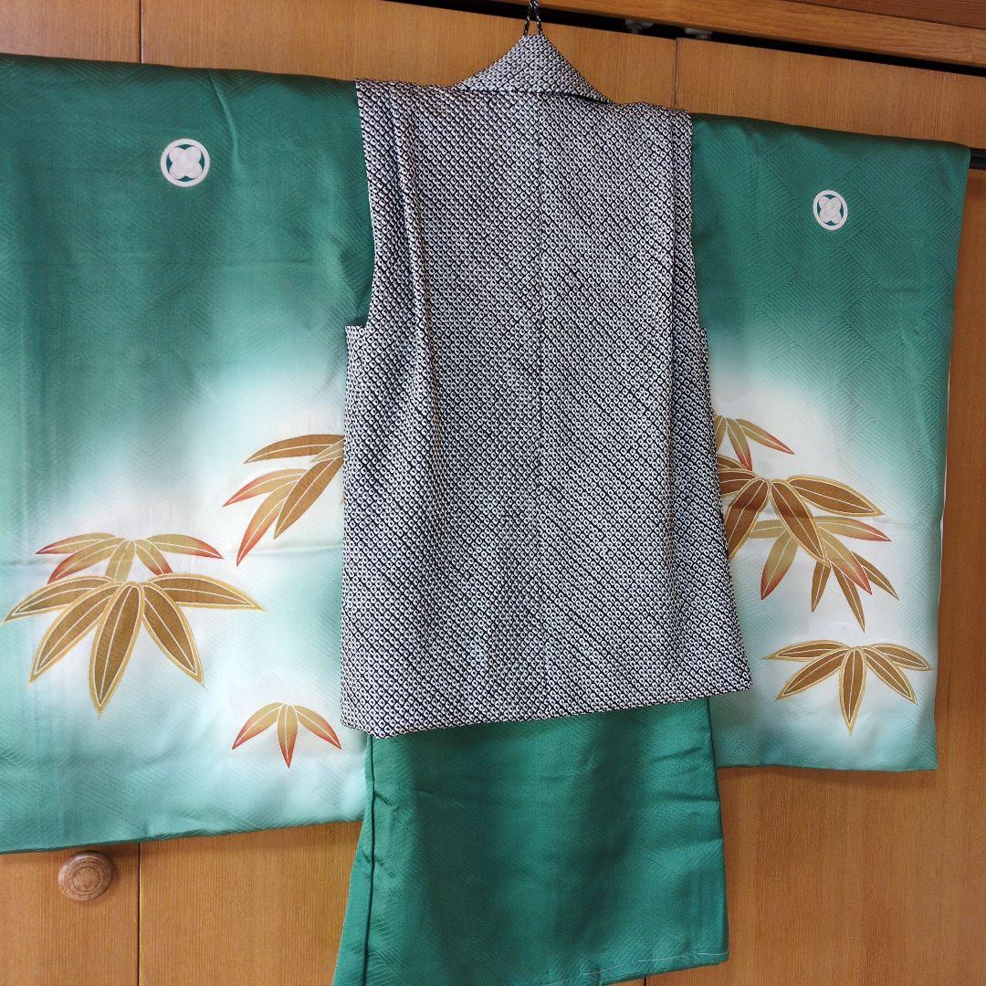 七五三３歳男の子正絹総絞り手縫いの被布（中綿無し）