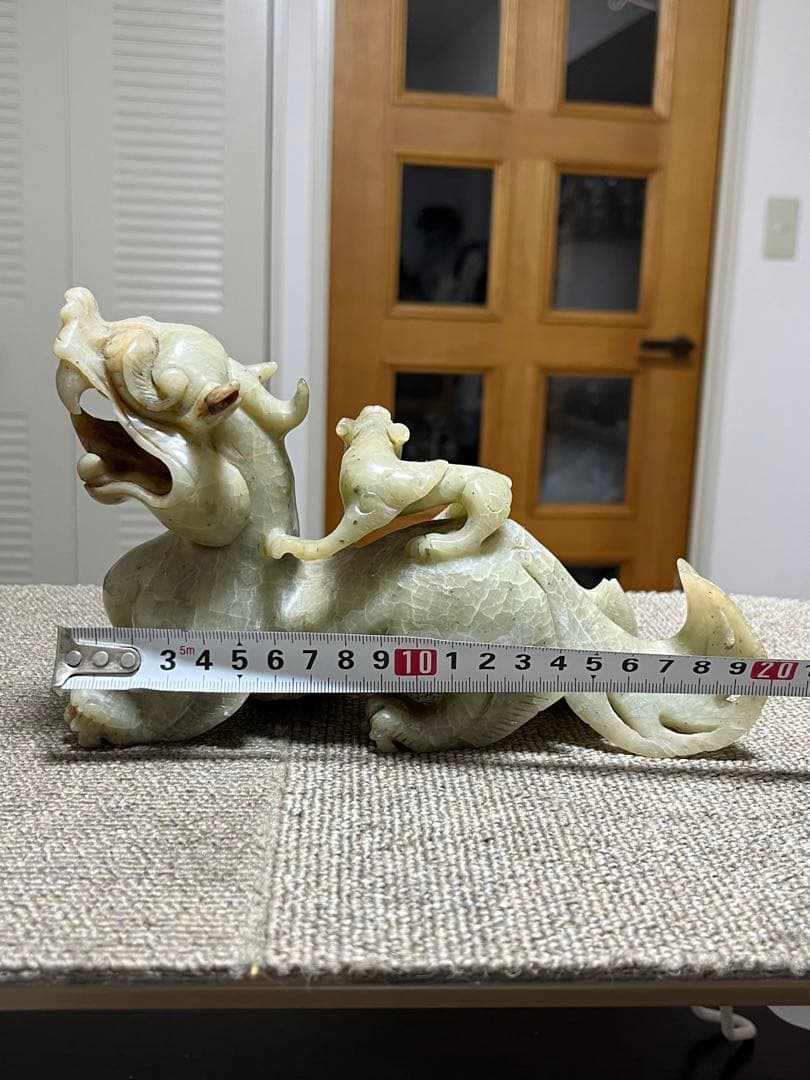 中国美術 玉製 神獣 彫刻 飾石 鑑賞石 置物 白玉 天然石 原石 瑪瑙 翡翠