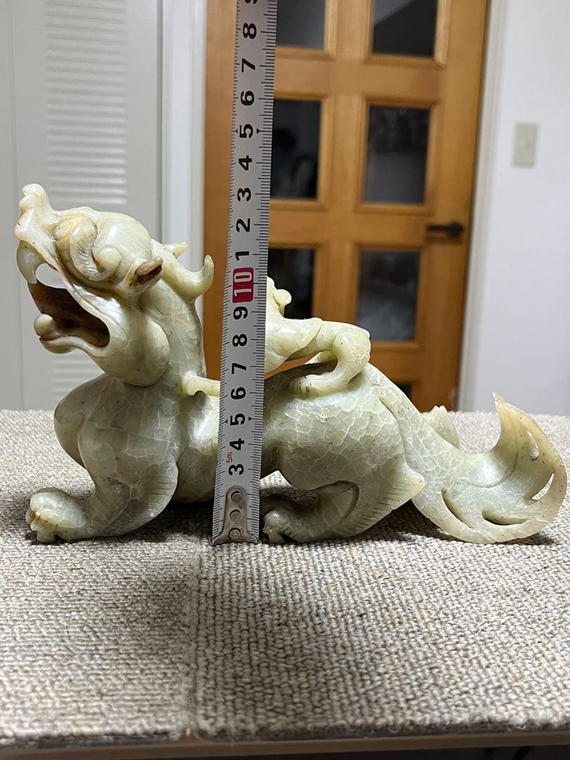 中国美術 玉製 神獣 彫刻 飾石 鑑賞石 置物 白玉 天然石 原石 瑪瑙 翡翠