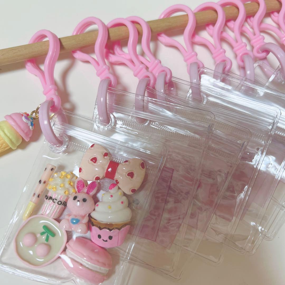 キャンディバッグ クリアハトメ付き 袋 100枚セット 6×8cm キーホルダー