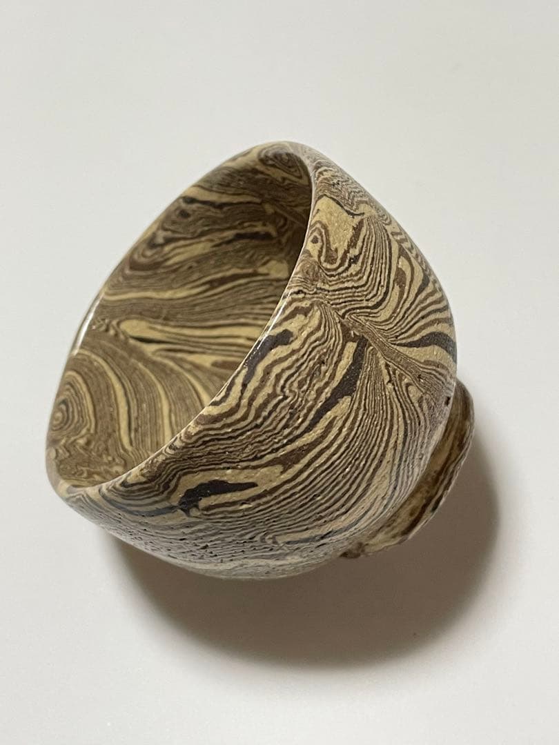 初代　水野双鶴　練込ぐい呑