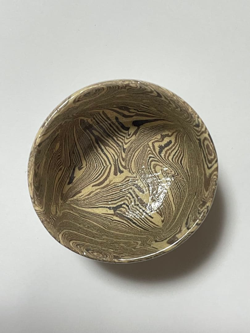 初代　水野双鶴　練込ぐい呑