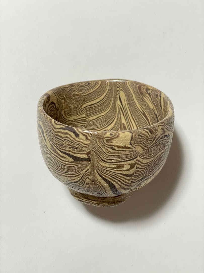 初代　水野双鶴　練込ぐい呑