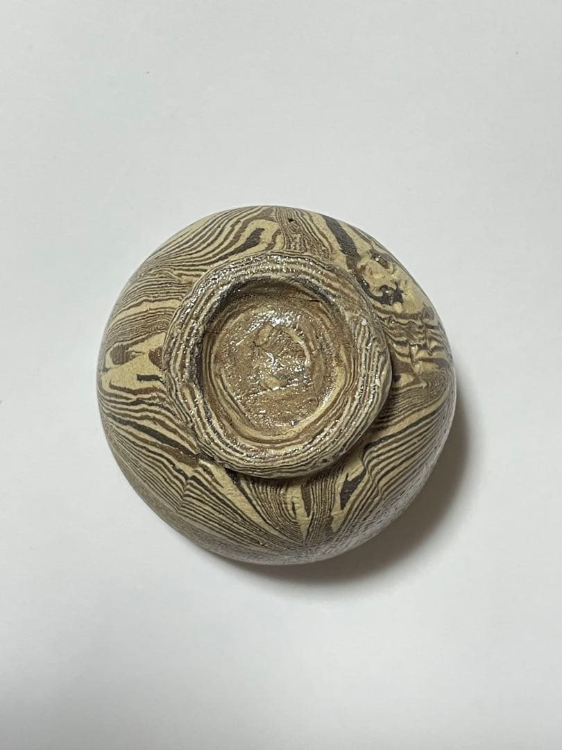 初代　水野双鶴　練込ぐい呑