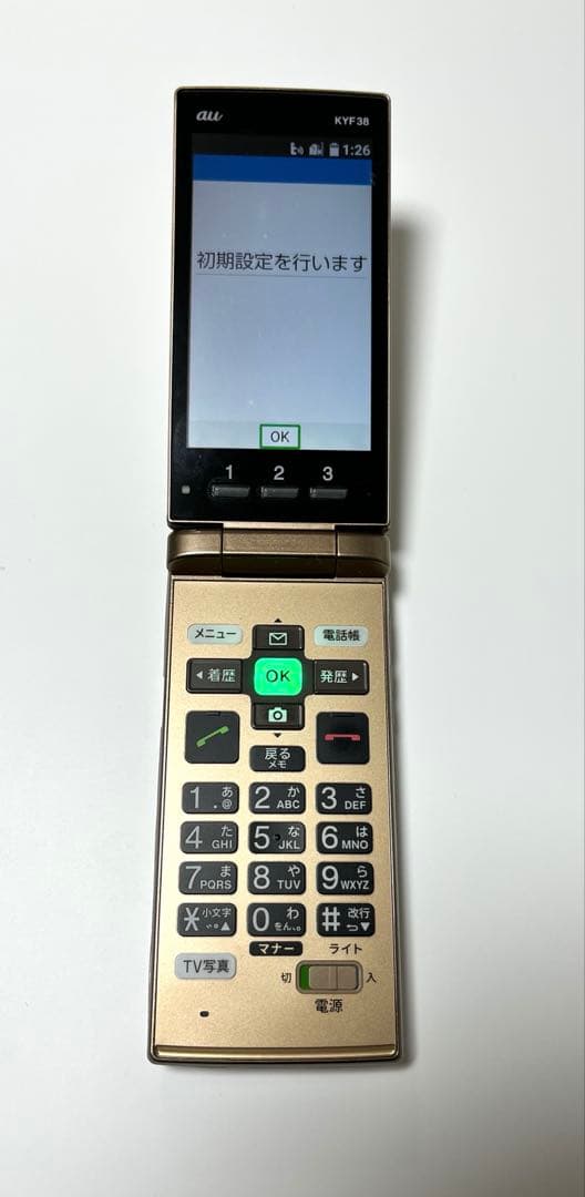 au かんたんケータイ KYF38 京セラ　初期化済み 動作確認済み 付属品あり