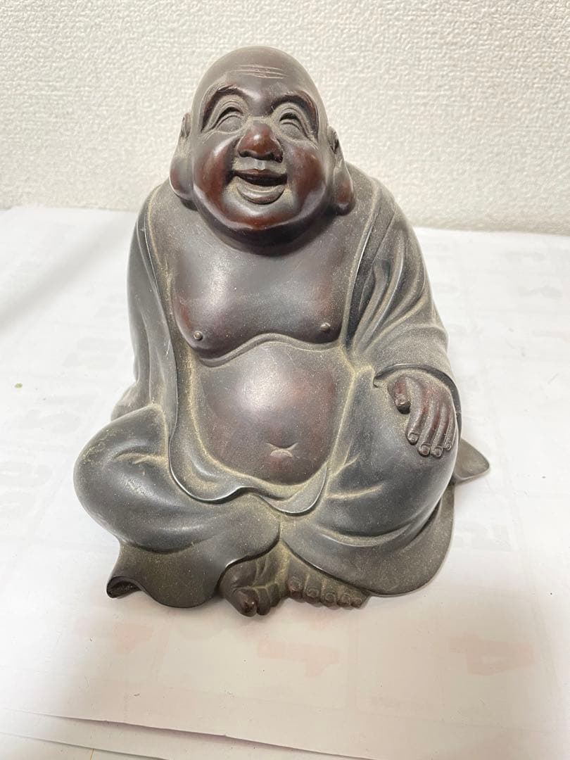 銅製 弥勒仏像 置物