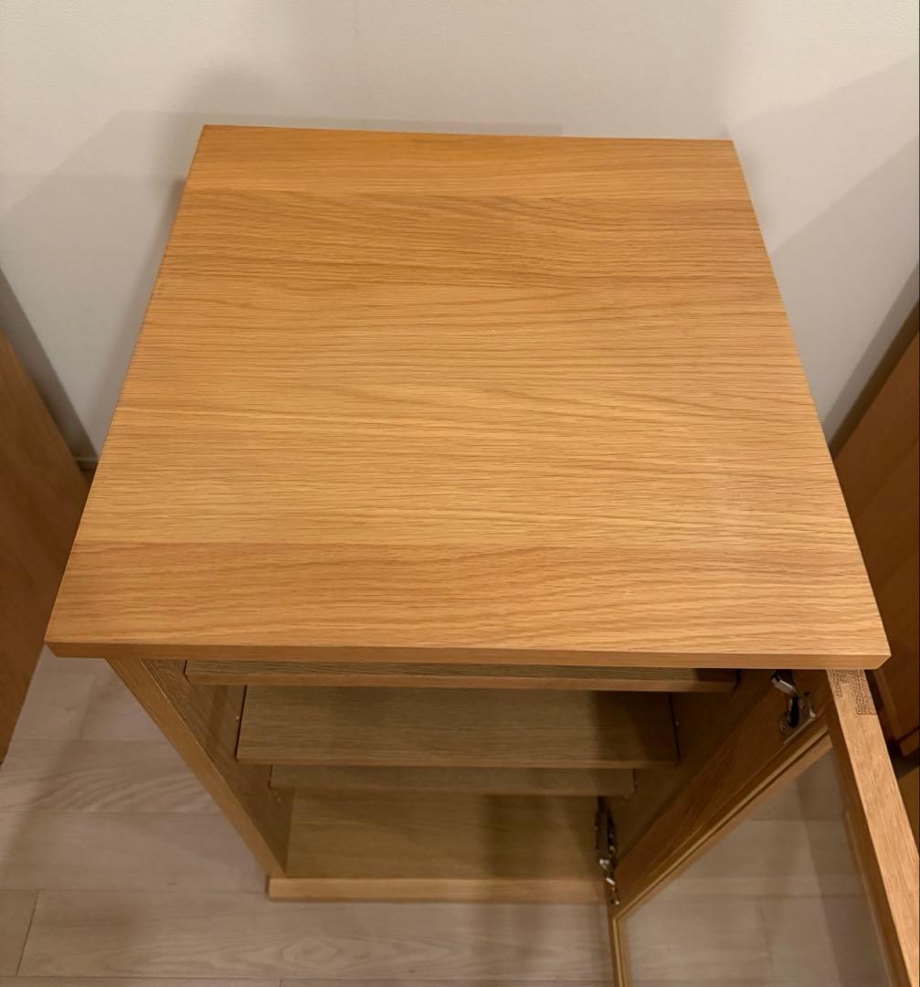 無印良品　木製キャビネット　ガラス扉