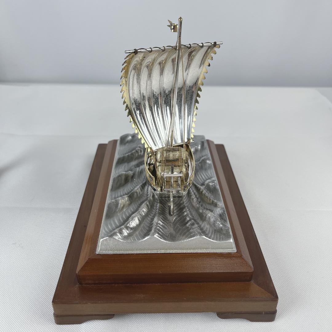 美品☘️ 関武比古造　銀製　STERLING960刻印　宝船　船重さ約131g