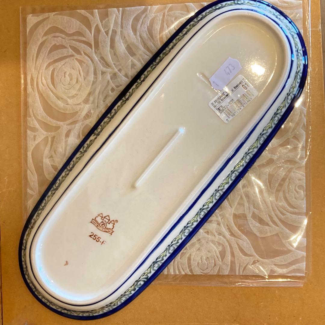 ポーリッシュポタリー＊ロングプレート　Z928-DU182