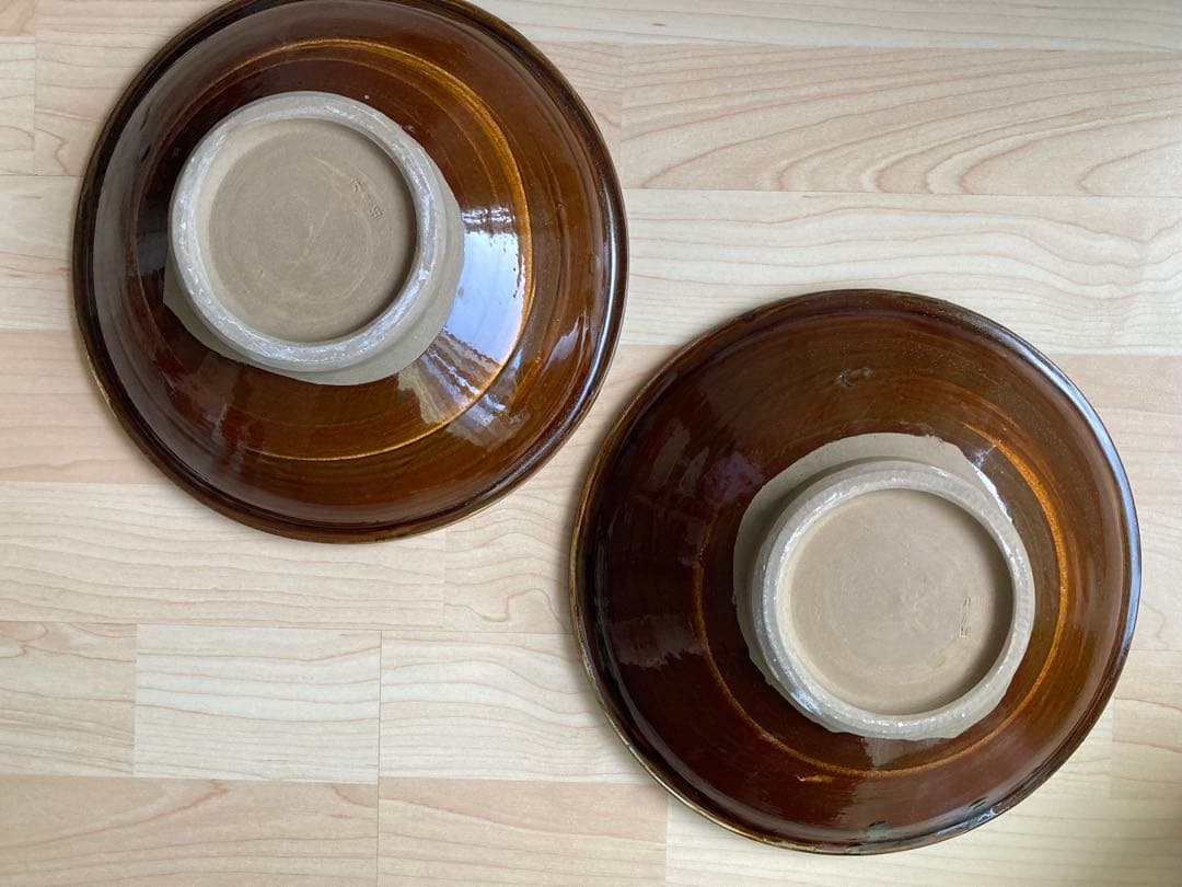 小鹿田焼　黒木昌伸窯　八寸皿　飛び鉋（フチに櫛目）　白