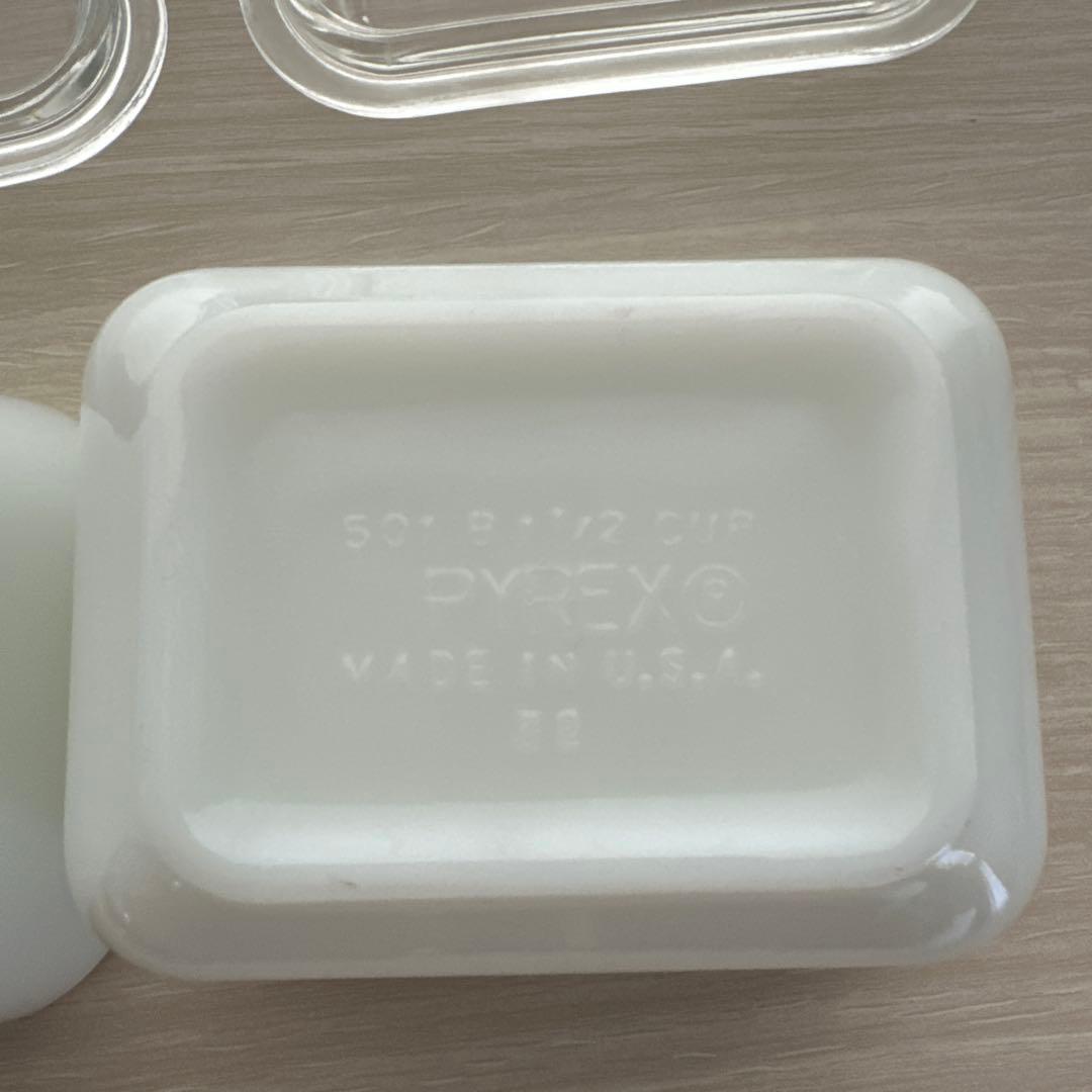 オールドパイレックス バタープリント レフリジレーター4個セット