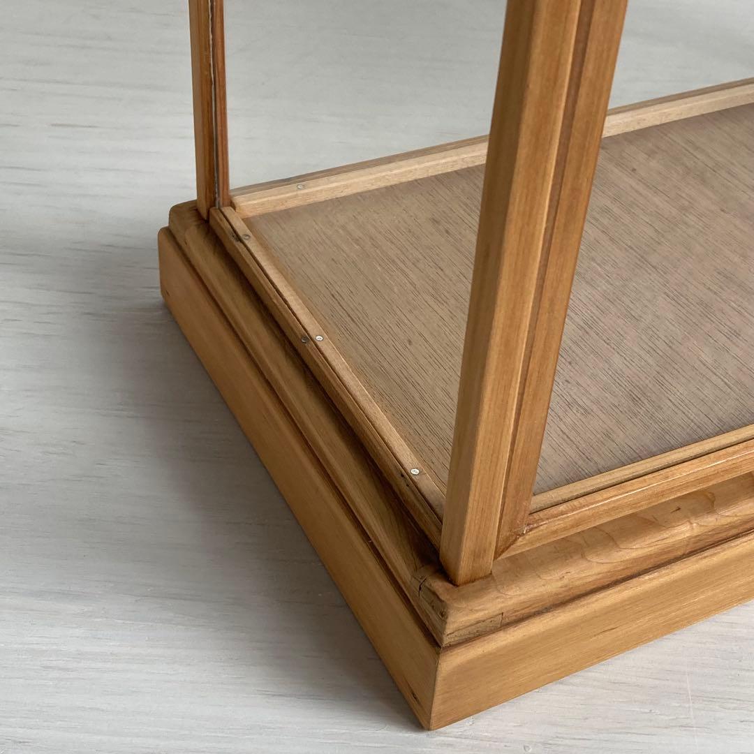 古い木製 ガラスケース 横長 2段 ショーケース パンケース 店舗什器