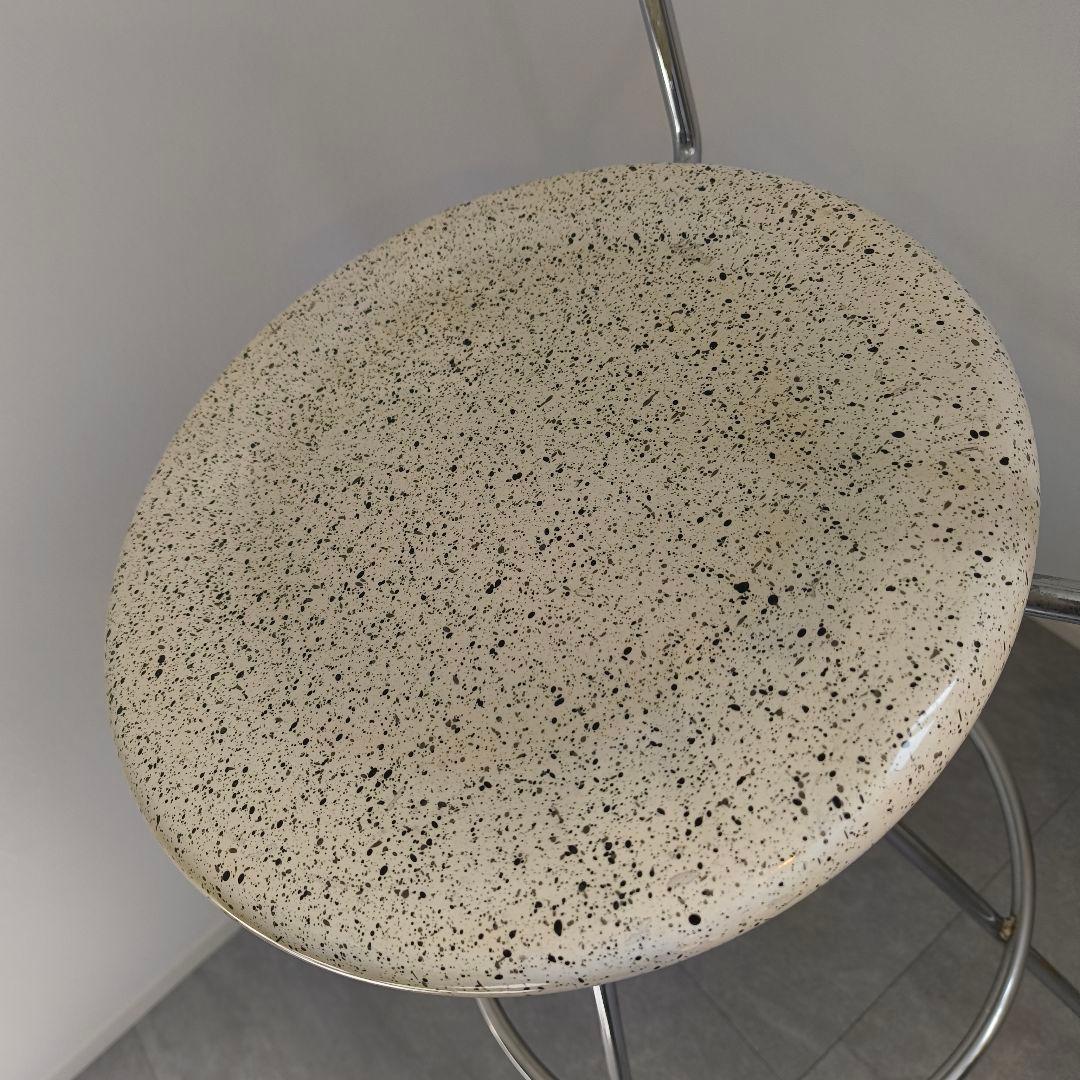 ミッドセンチュリー　カウンターチェア　ハイスツール　白　マーブル