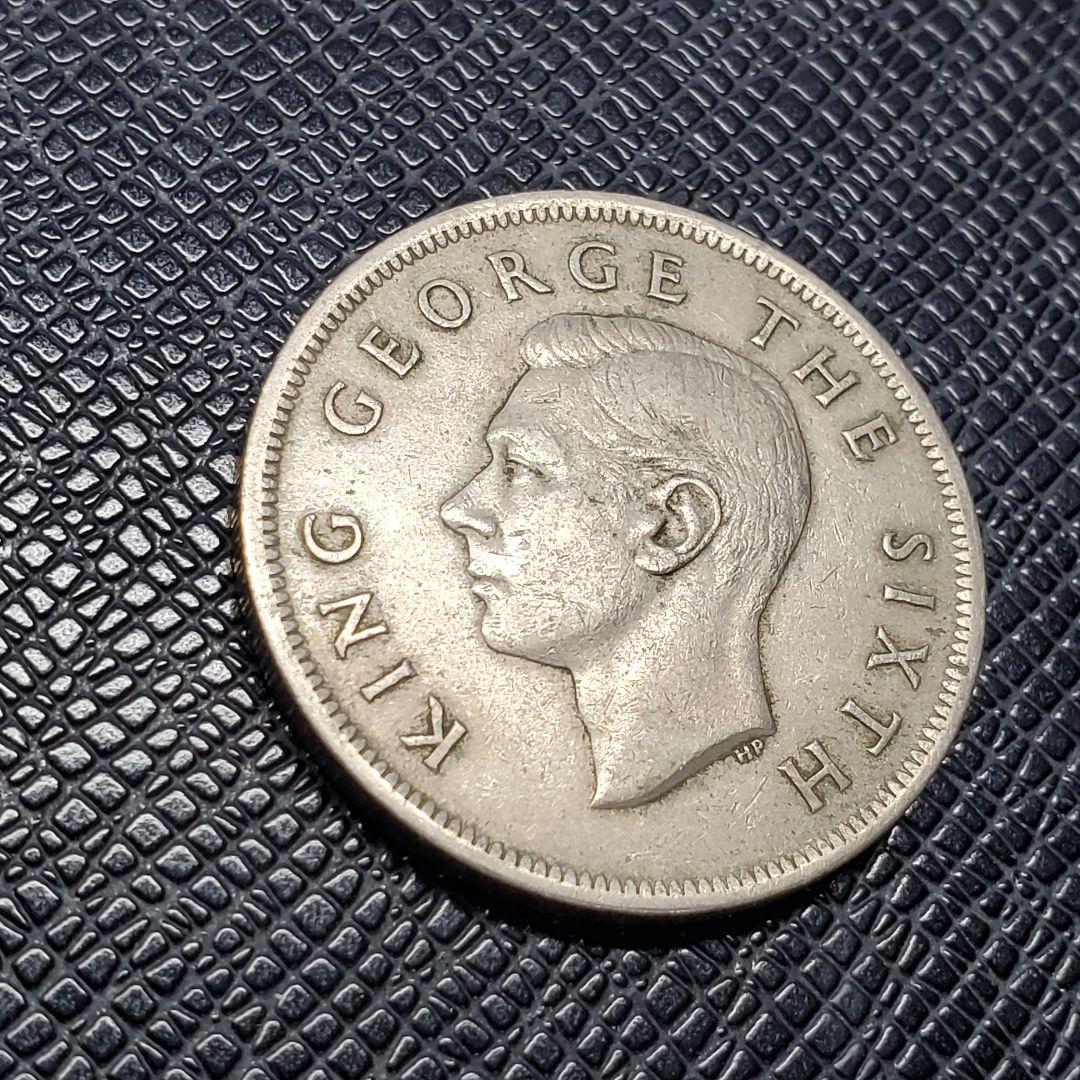 2880.　美品　1949年　ニュージーランド　ハーフクラウン