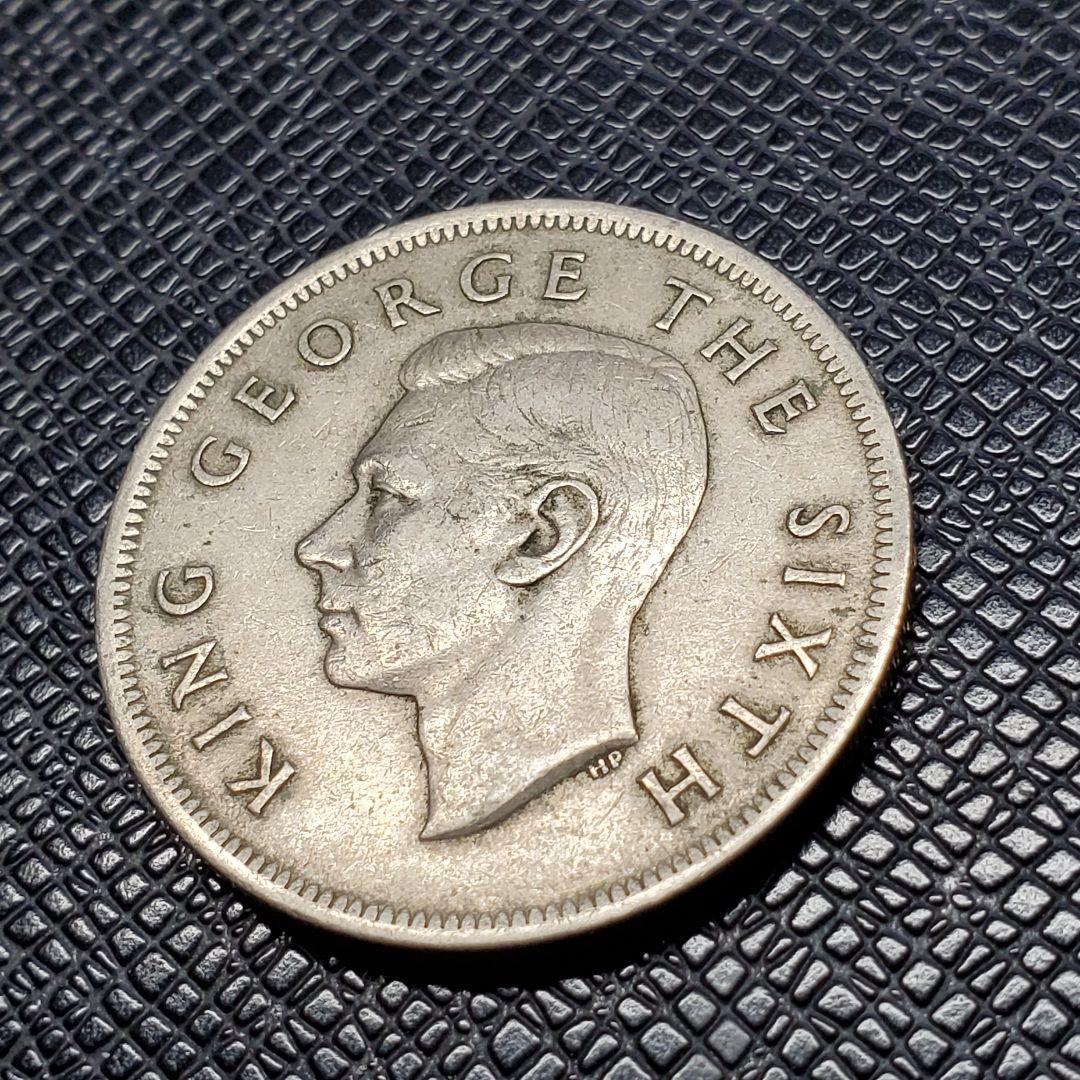 2880.　美品　1949年　ニュージーランド　ハーフクラウン