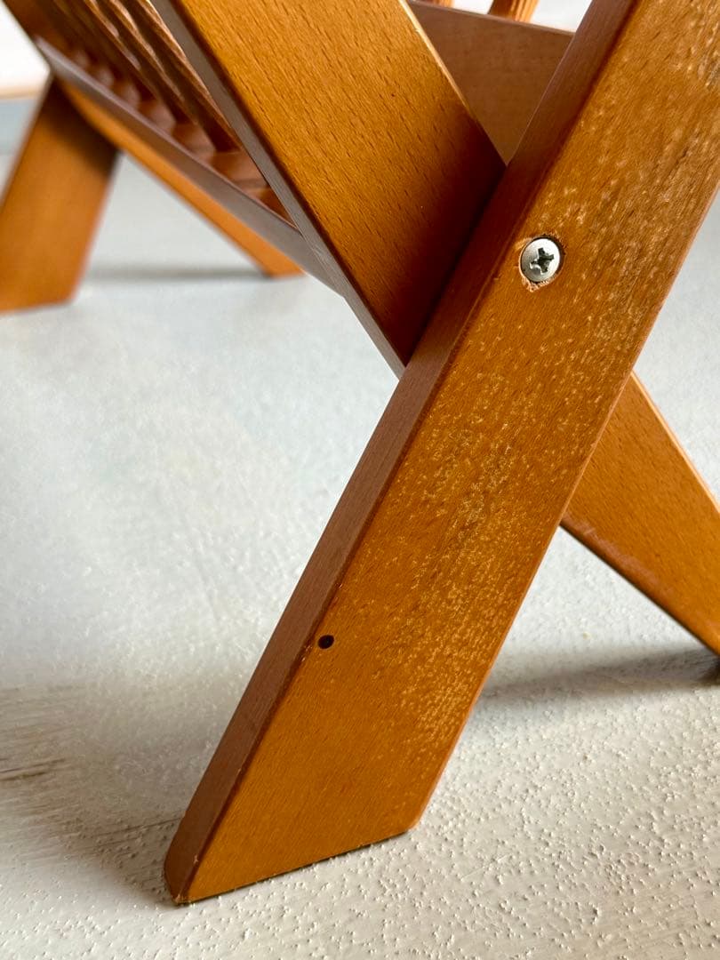 オールド カリモク 折りたたみ マガジンラック karimoku