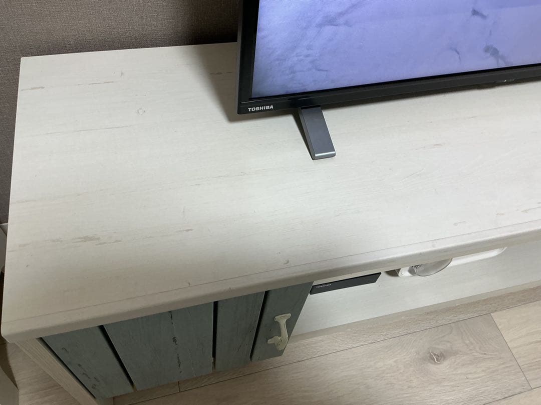 【2/25まで出品】ニトリ　テレビ台　マリーナ　 ホワイト　ブルー