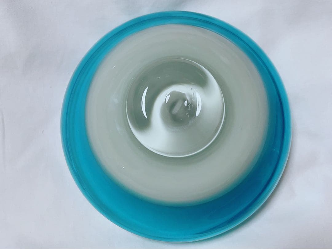 黒川登紀子　ガラス碗（blue）