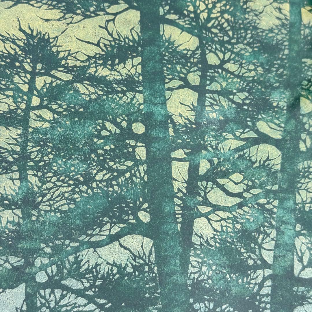 巨匠 並木一 （なみき はじめ）版画　絵　松風　松 額装　真作