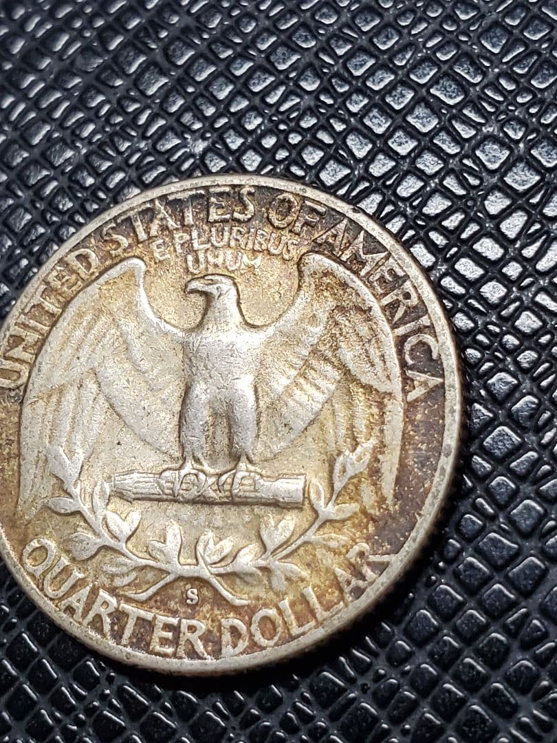 2189.　極美品　銀貨　1951年　S　アメリカ　クォータードル